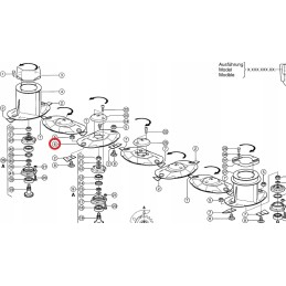 Pjovimo diskas, peilio laikiklis, Claas Disco 300 vejapjove