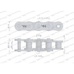 Sustiprinta pramoninė grandinė 20ah 1 ansi a 100h