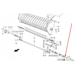 817524 1 šiaudų rinktuvo velenas