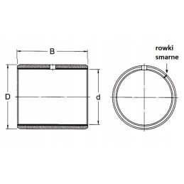 Rankovės įvorė bronzinis paprastasis guolis 65x70x70 brm e90