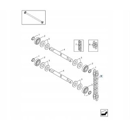 New Holland Br Case RBX 84400 presavimo kameros grandinė