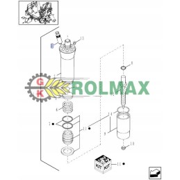Vožtuvo presas new Holland korpusas cnh 87042326