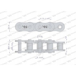Ritininė grandinė 20h 1 ansi a 100h r1 1 1 4 2 5m