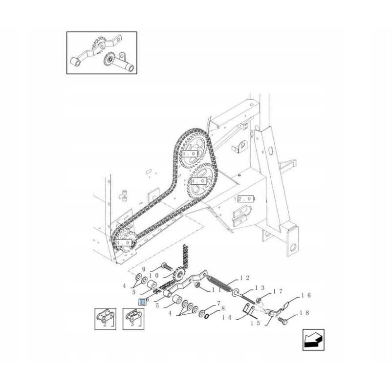Pagrindinė pavaros grandinė 84429994 new Holland br cn