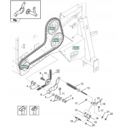 Pagrindinė pavaros grandinė 84429994 new Holland br