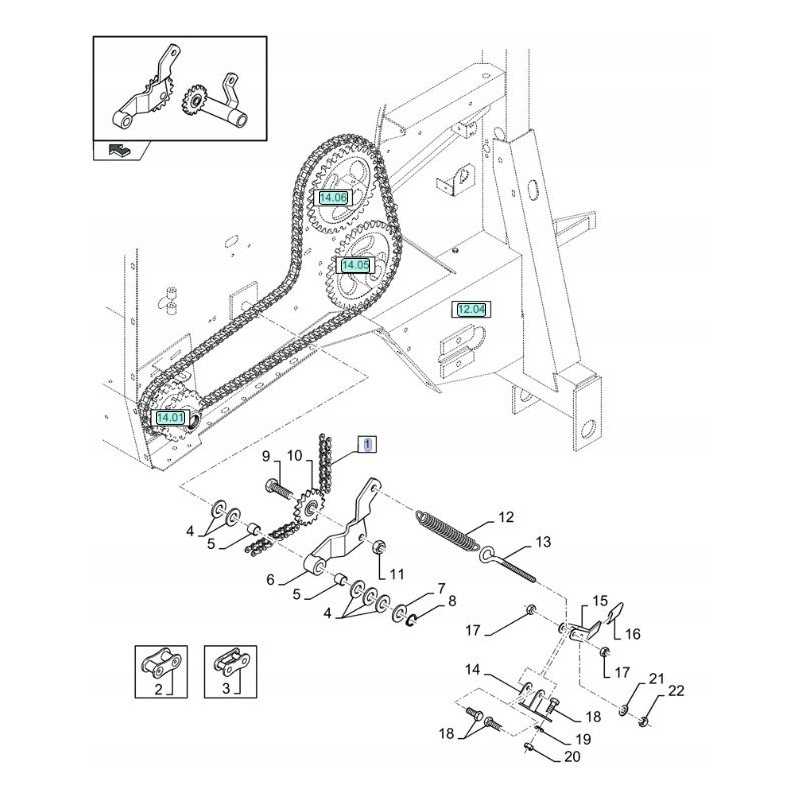 Pagrindinė pavaros grandinė 84429994 new Holland br