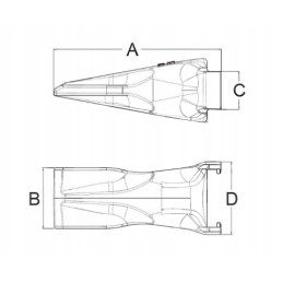 Volvo dantukas Syl tipo ekskavatoriaus kaušui