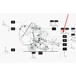 Kb8873341 pneumatinė jungtis 90 laipsnių m6 x 1