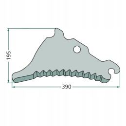 Preso peilis John Deere 570 580 cc45488 390x195mm