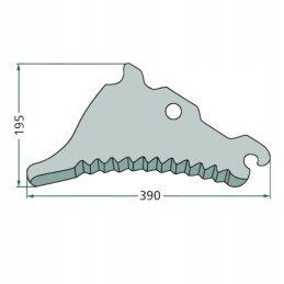 Rulonų preso peilis 390x195mm john deere cc45488