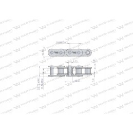 Ritininė grandinė 12b 1 72ps, skirta rinktuvams