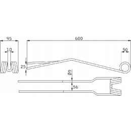 Originalus Deutz Fahr VF1662421488 grėblys