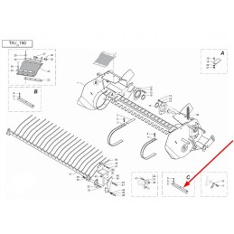 B0c3p0083r dešinysis varžtinis grandiklis