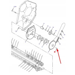 761213 pleištas su nosimi 8 x 7 x 38
