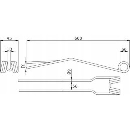 Deutz Fahr Vicon Kverneland VF166 grėblio noragai