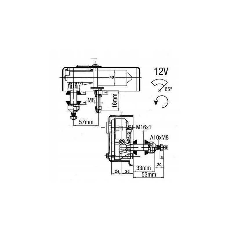 Manitou mrt valytuvo variklis 563841 85 4 kontaktai 563841