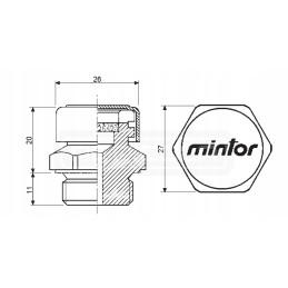 Membraninis alsuoklis pavarų dėžės sriegiui 1 2