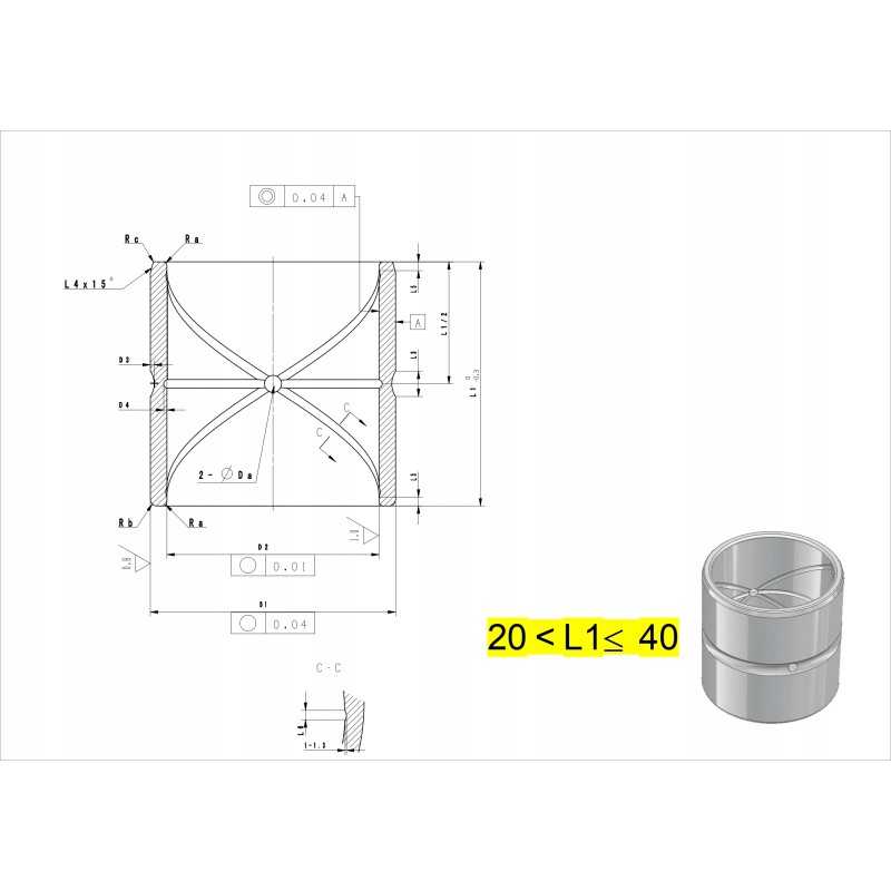 Grūdinto plieno rankovė 70x80x40 balta