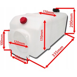 Plastikinis bakas 8 litrų hidrauliniams mazgams