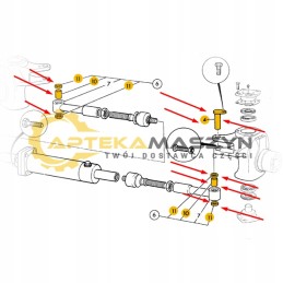 Skersinės vairo trauklės kaištis jcb 504b 506 23tc 526