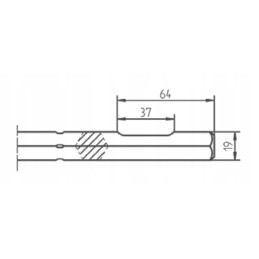 Kaltų taškas šešiakampis 19 l min 350 mm