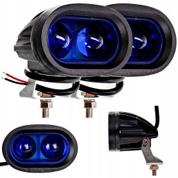 Purškimo darbinė lempa 16w, mėlyna, maža, 2 vnt