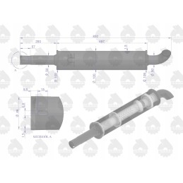 Apvalus trumpas duslintuvas 830mm 4 1kg c 330 originalus