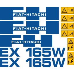 Fiat hitachi ex165 vikšrinio ekskavatoriaus lipdukai