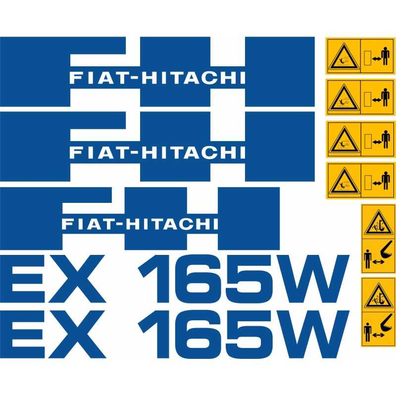 Fiat hitachi ex165 vikšrinio ekskavatoriaus lipdukai