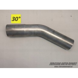 Nerūdijančio plieno išmetimo alkūnė, fi76, 1 mm, su 30 mm lizdu