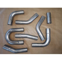 Nerūdijančio plieno išmetimo alkūnė, fi76, 1 mm, su 30 mm lizdu