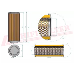 Hidraulinės alyvos filtras hifi filtras sh 60581