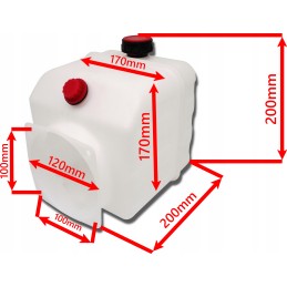 4l plastikinis bakas hidrauliniam įrenginiui
