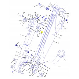 Cat ekskavatoriaus krautuvo prailginimo slydimas 17mm
