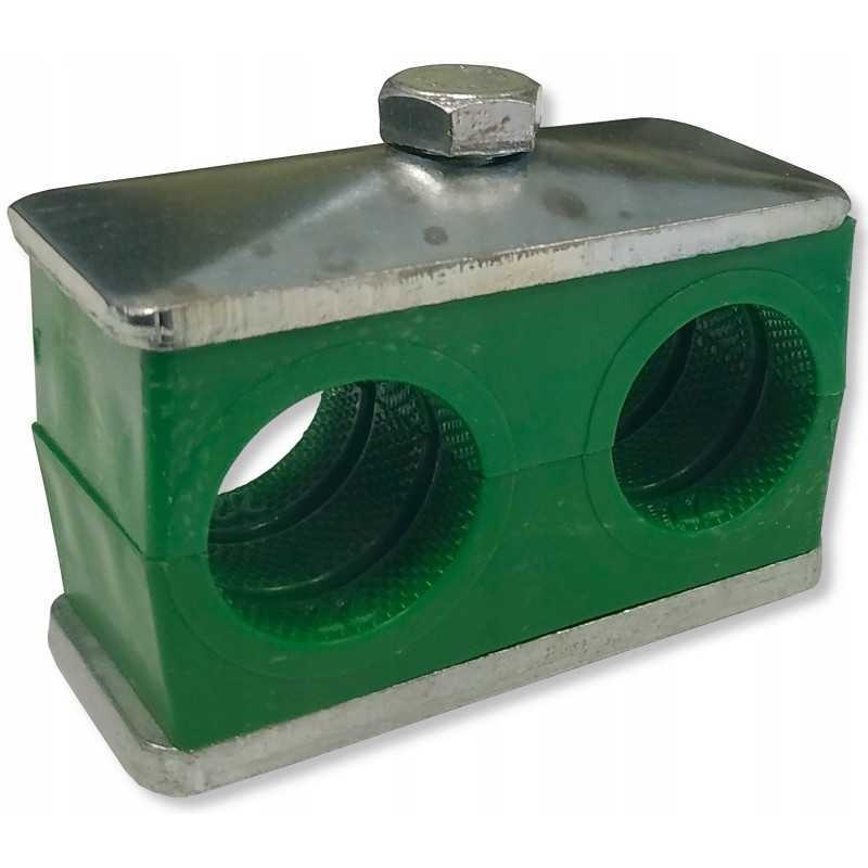 Dvigubas spaustukas 12 mm, hidraulinio vamzdžio tvirtinimas