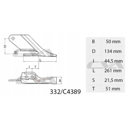 JCB kaušo tipo ryklio kairysis dantis cva
