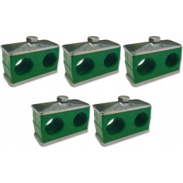 5x dvigubas spaustukas 22mm, hidraulinių linijų montavimas