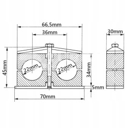 5x dvigubas spaustukas 22mm, hidraulinių linijų montavimas