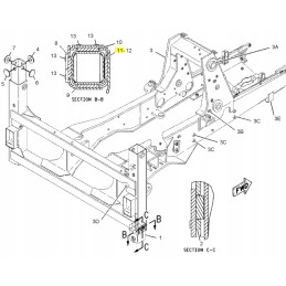 Atraminis slydimas 14 mm ilgaamžis kačių ekskavatorius-krautuvas