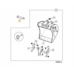 Galinio kaušo kaištis jcb 3cx 4cx 8050 8060 911 12400