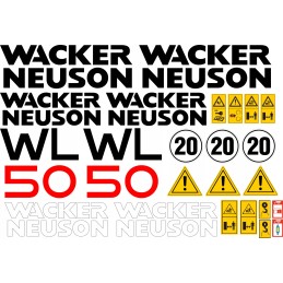 Lipdukai prie Wacker Neuson WL50 mašinos, remonto komplekto, ratinio krautuvo