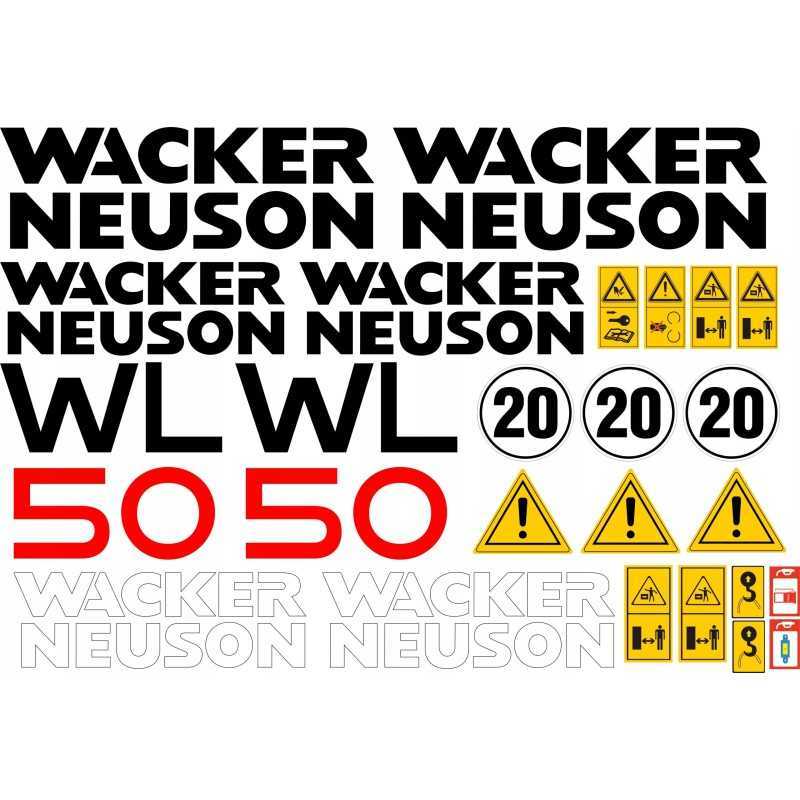 Lipdukai prie Wacker Neuson WL50 mašinos, remonto komplekto, ratinio krautuvo