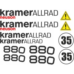 Lipdukai prie mašinos Kramer 880 Allrad, remonto komplekto, ratinio krautuvo