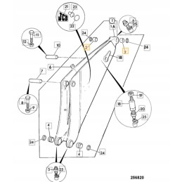 Strėlės svirties įvorė JCB 3CX 4CX 809 00131