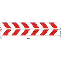 Šviesą atspindinčios juostelės lipdukai 5x49cm