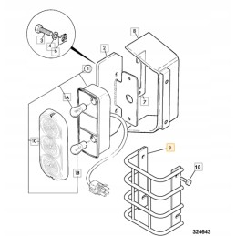 Galinio žibinto gaubtas lp jcb 3cx 4cx 331 21118
