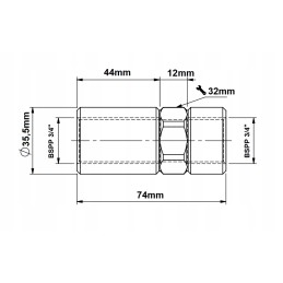 Apsauginis vožtuvas vuba aa 3 4 priekabai, kompl