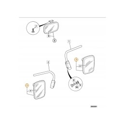Išorinis veidrodis jcb 3cx 4cx 123 04970