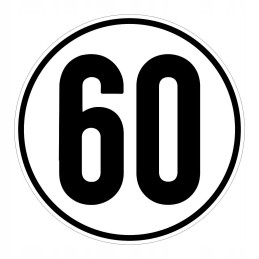 Lipdukas greičio ribojimo 60km ženklo skersmuo 20 cm