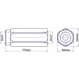 Linijinis hidraulinis atbulinis vožtuvas 1 2 70l min